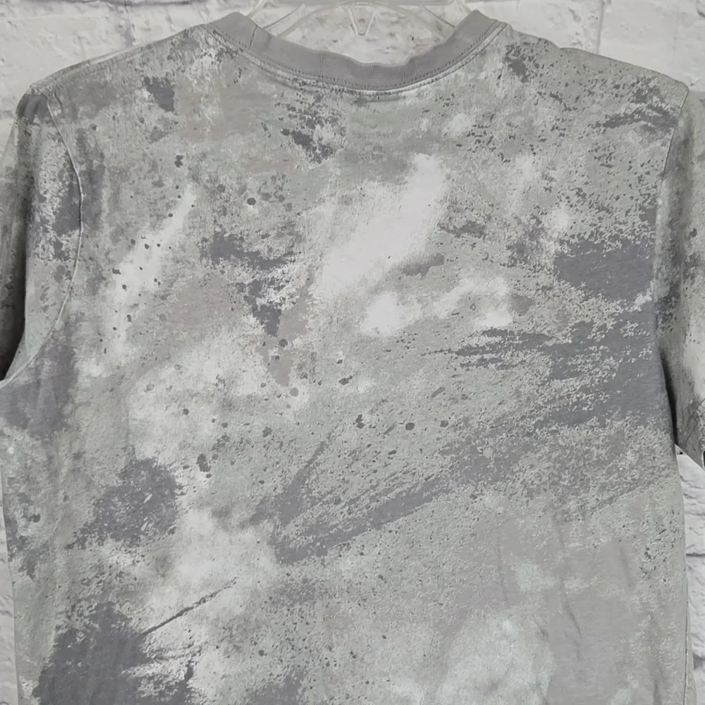 Nike Girls XL Gray Camo Tee Neon Pink Palm Tree Swoosh Sporty Summer Beach Top